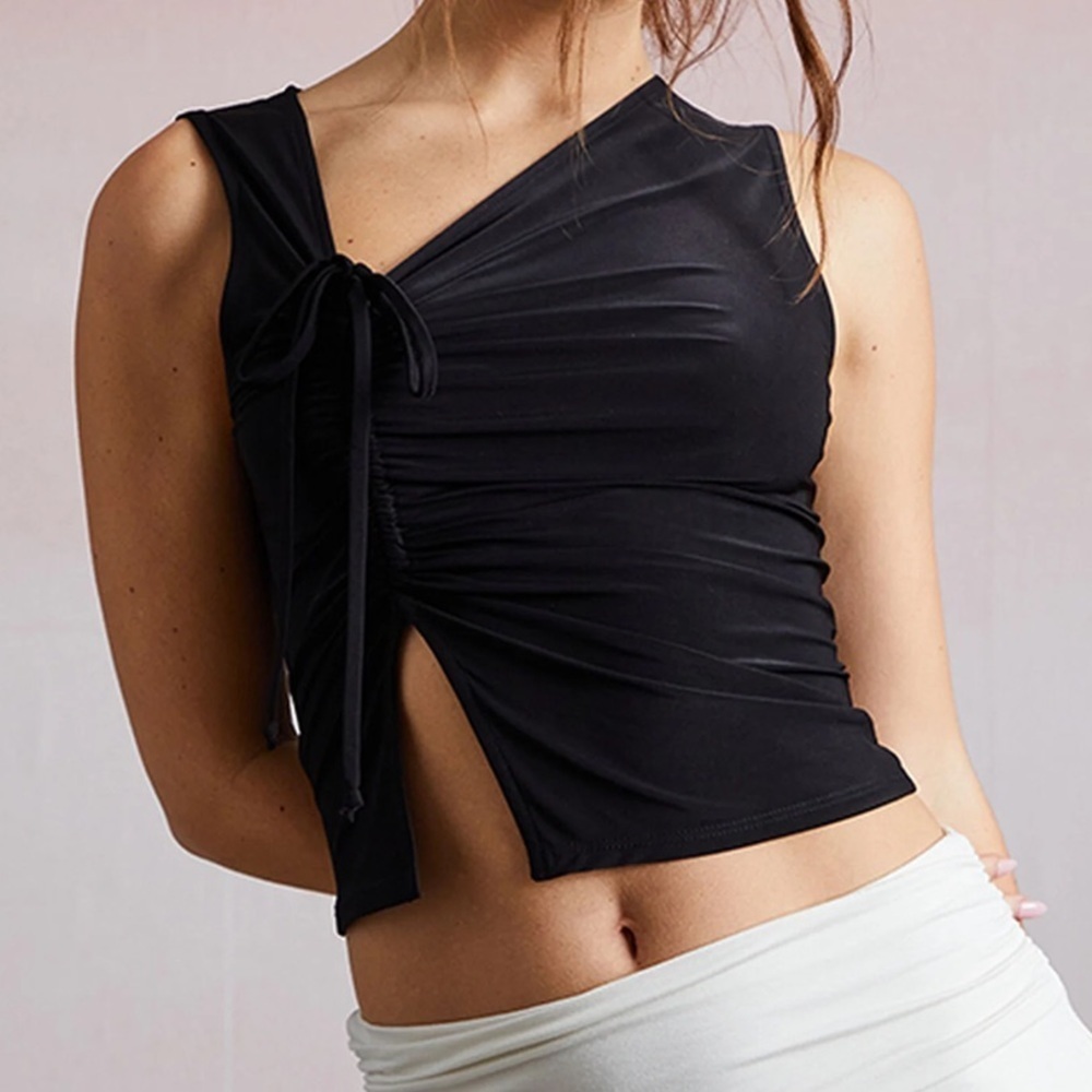 Sleeveless Slim-fit Black Tank Top Women Size Small